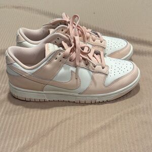 Nike Women's Blush and White Dunks